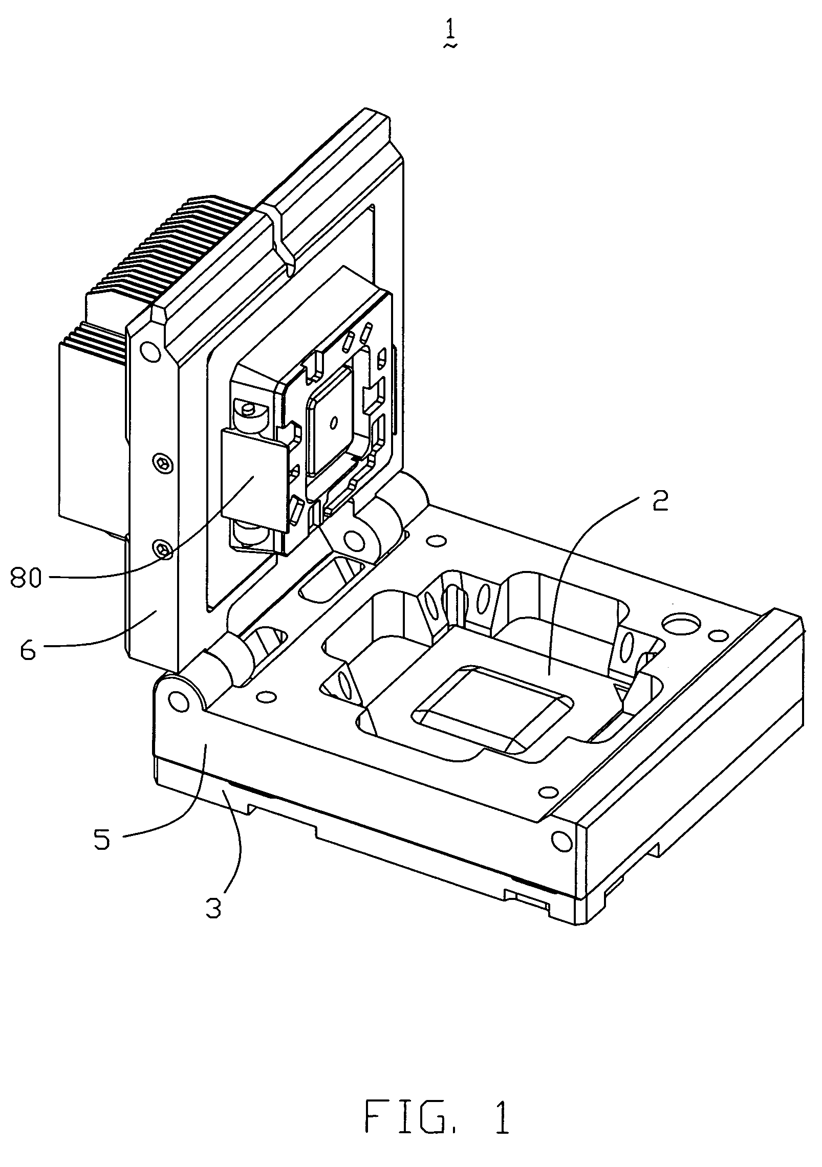 Burn-in socket having pick-up arrangement for quickly pick-up IC package after IC package  is tested