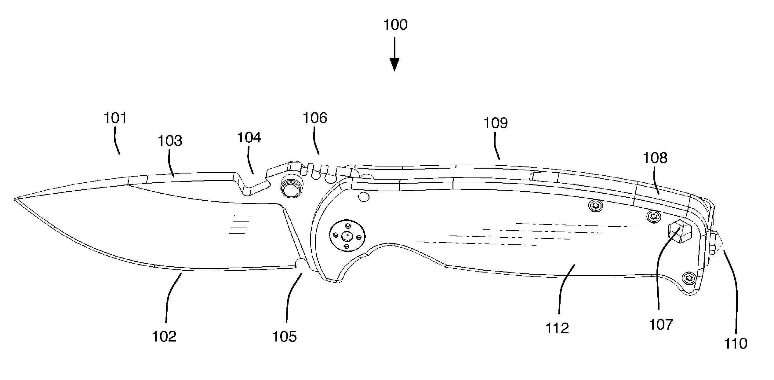 Folding survival knife with integrated tools