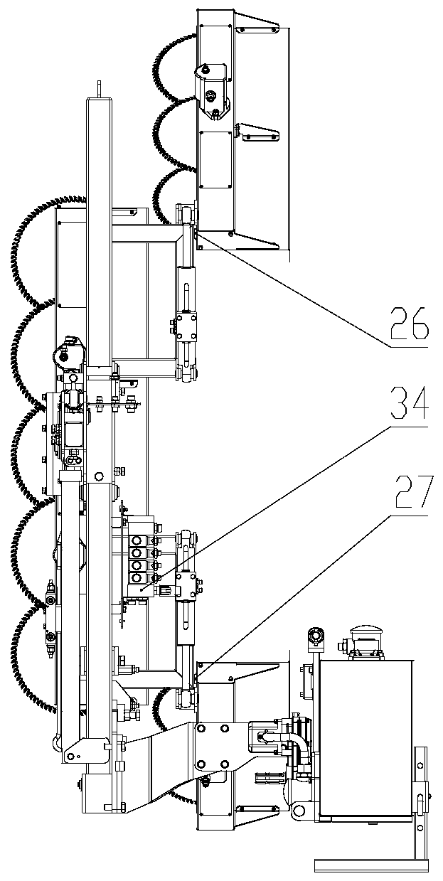 Full-hydraulic driving type fruit tree pruning machine and equipment