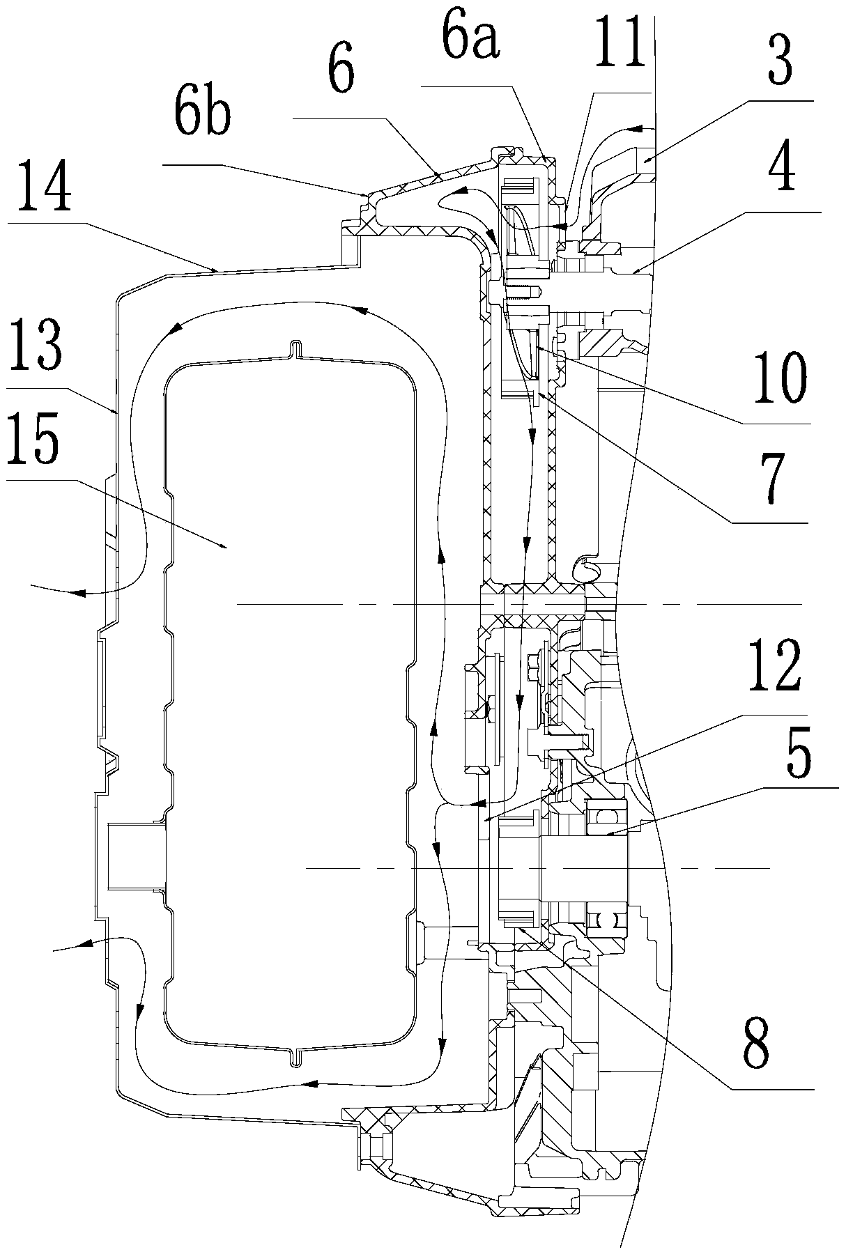 High-efficiency and noise-reduction inversion small double-cylinder generator set