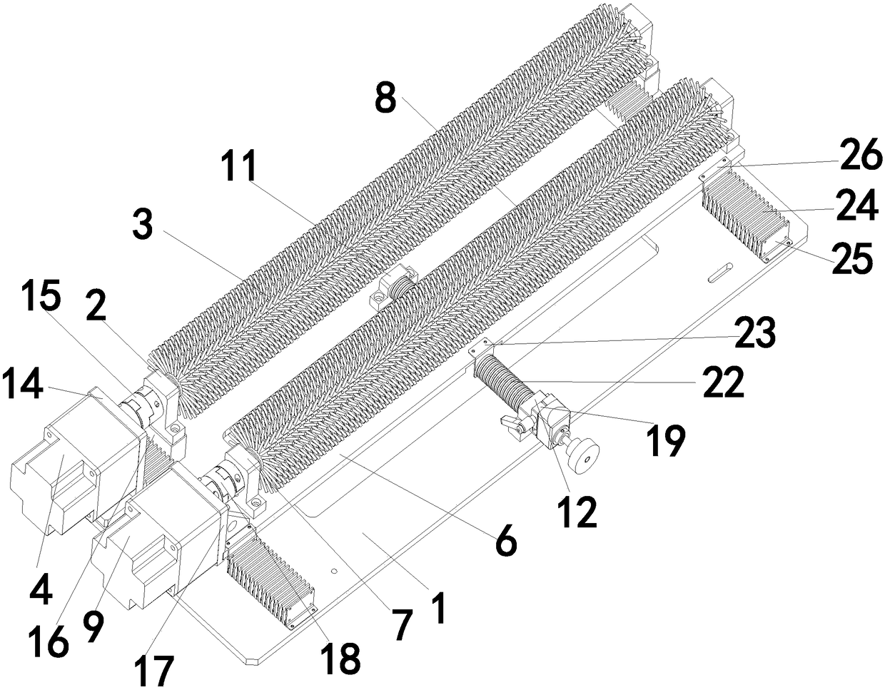 Deburring device suitable for multiple sizes of magnetic shoes and achieving method of deburring device