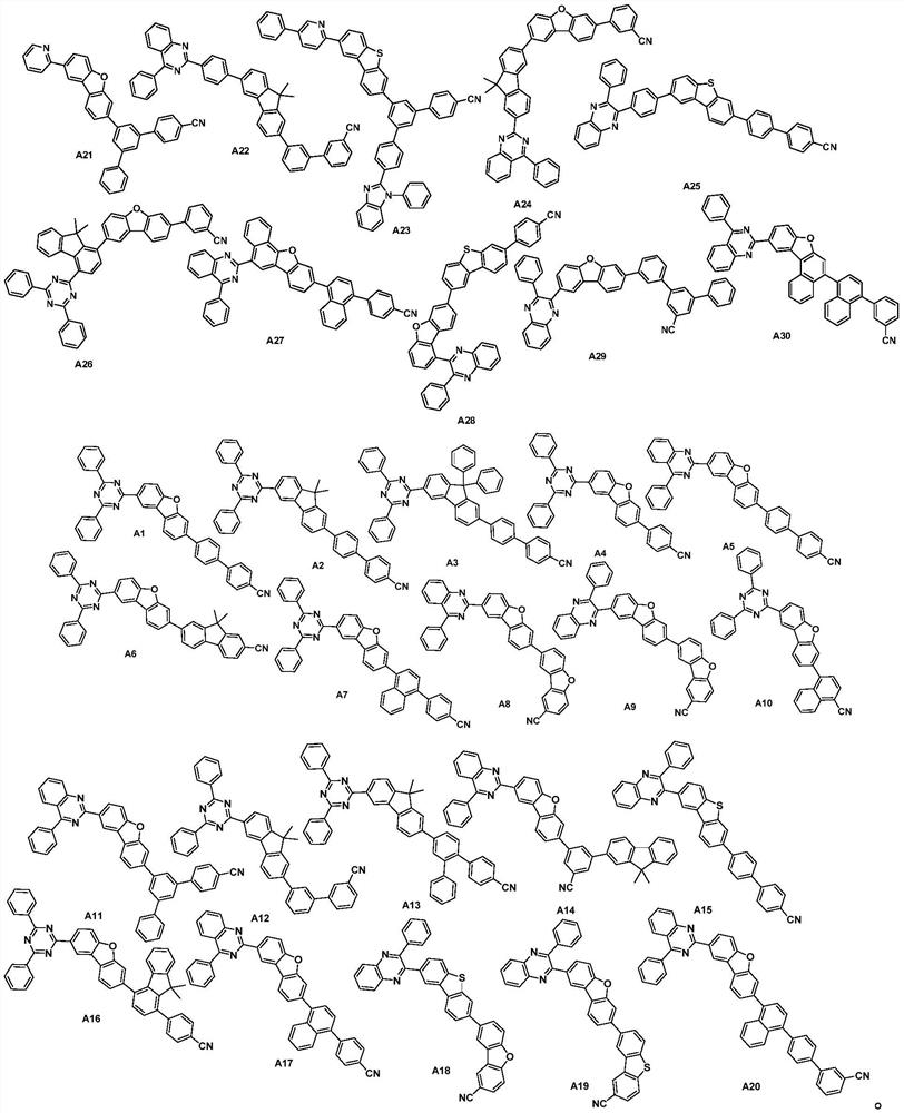 Aza-aromatic compound used as electron transport material and application thereof