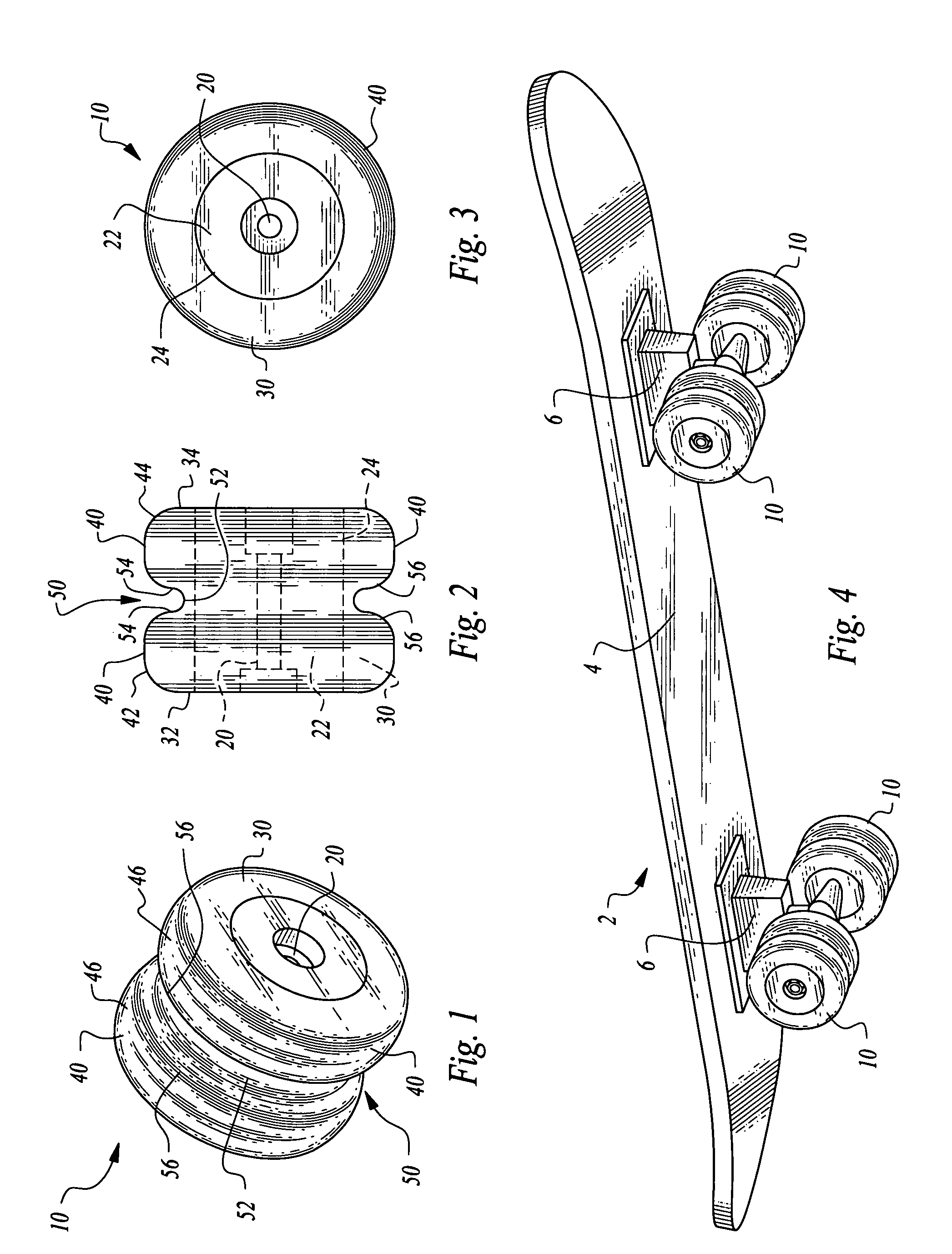 Troughed skateboard wheels