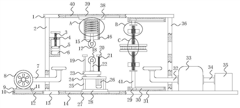 A waste silk cleaning device for textile cloth processing