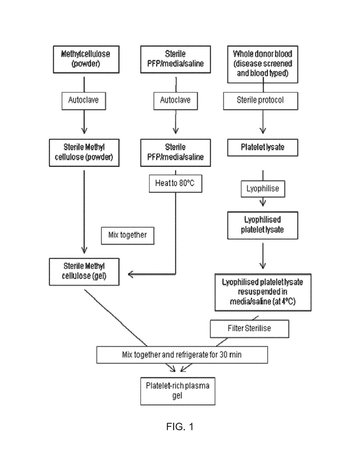 Platelet lysate gel