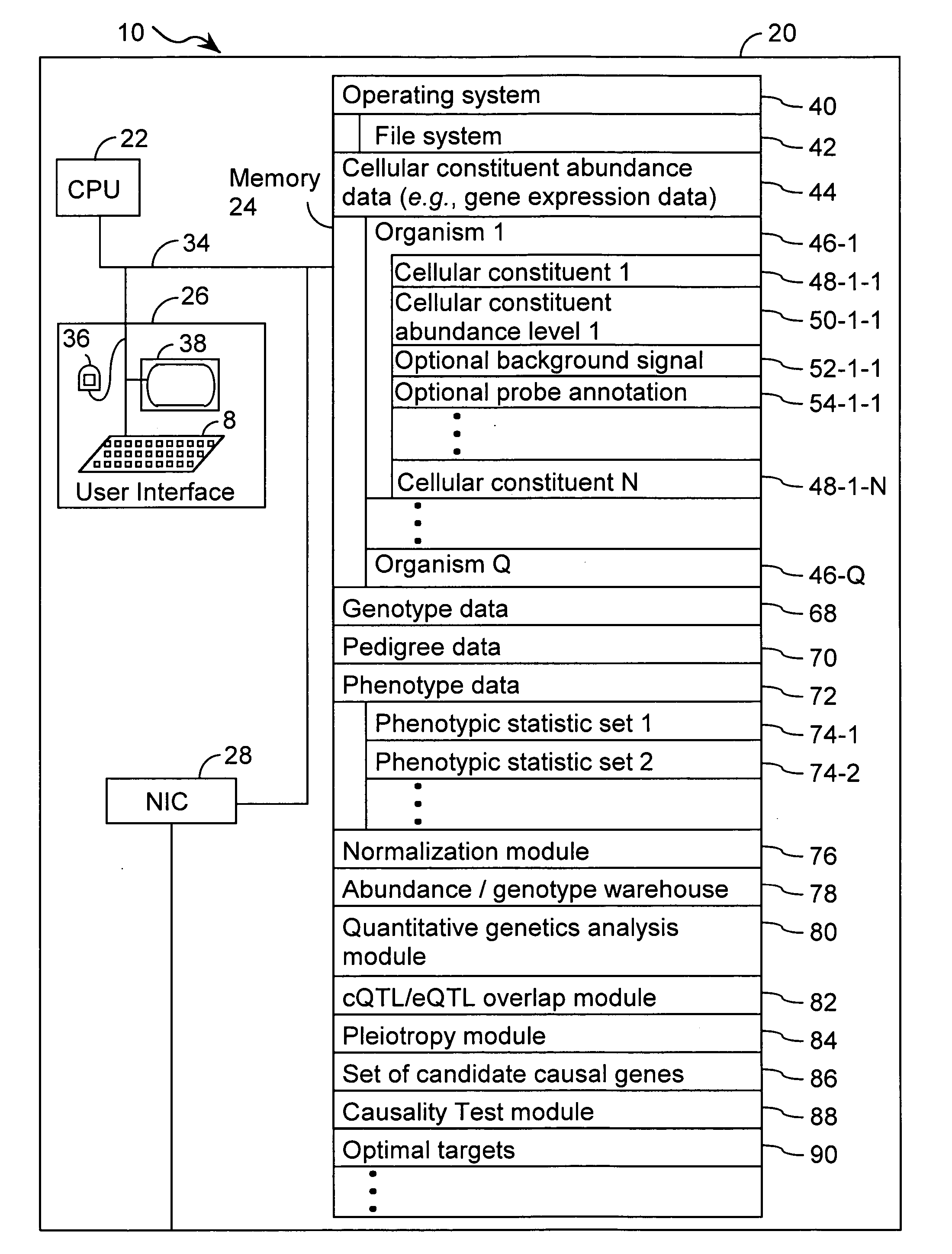 Computer systems and methods for inferring causality from cellullar constituent abundance data