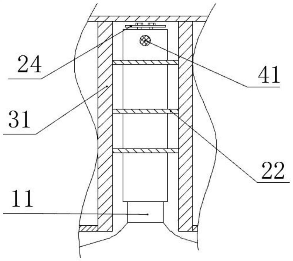 Telescopic suspension type fixed cylinder barrel