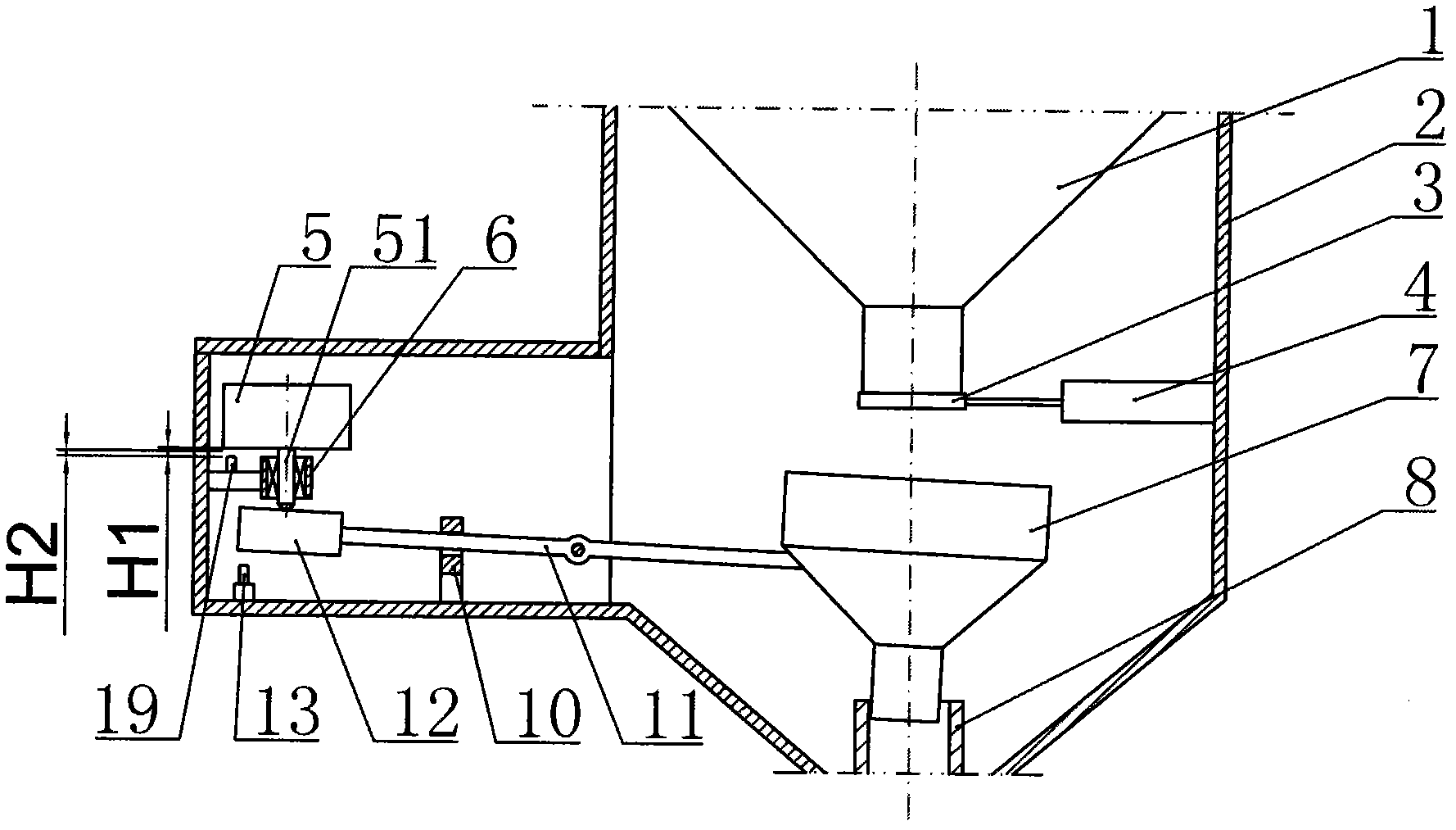 High-precision automatic control device for extruder output weight per unit length