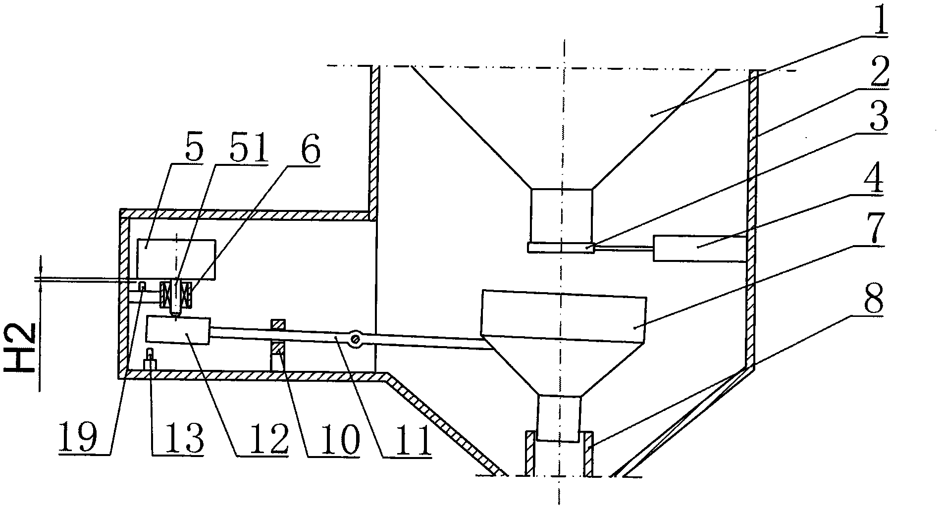 High-precision automatic control device for extruder output weight per unit length