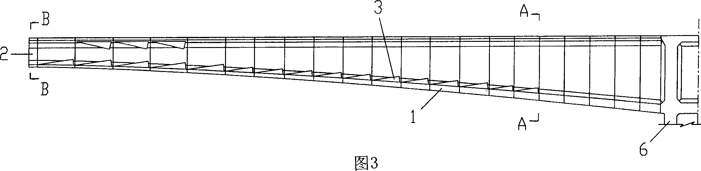 Built-in oblique leg rigid-frame prestress concrete variable cross-section box girder bridge and construction method thereof