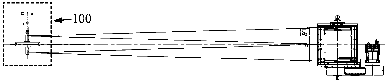 Winding rope-in angle adjusting control system and rope-in angle adjusting control method