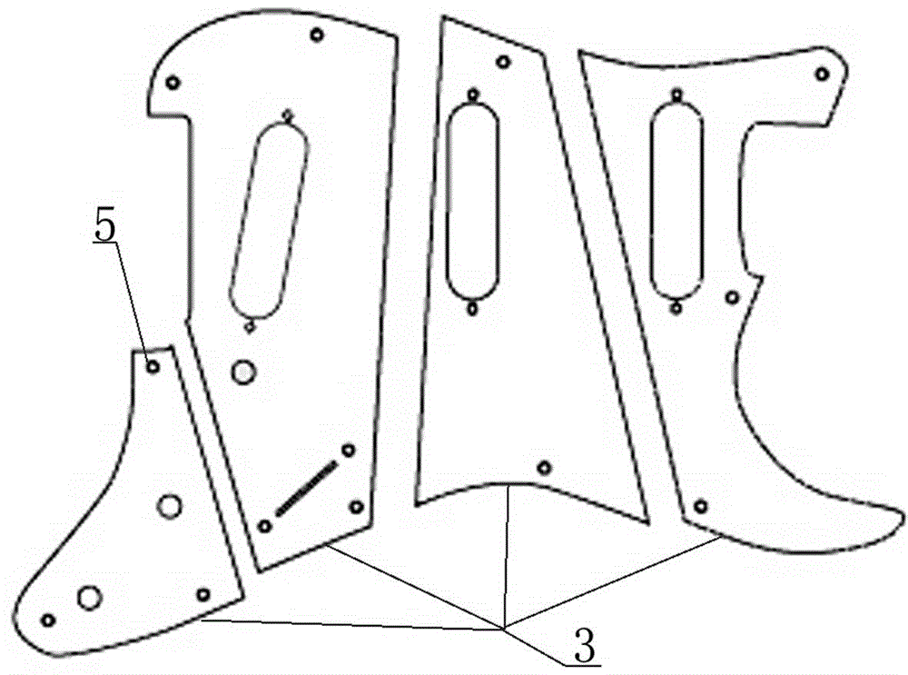 Spliced musical instrument protecting board