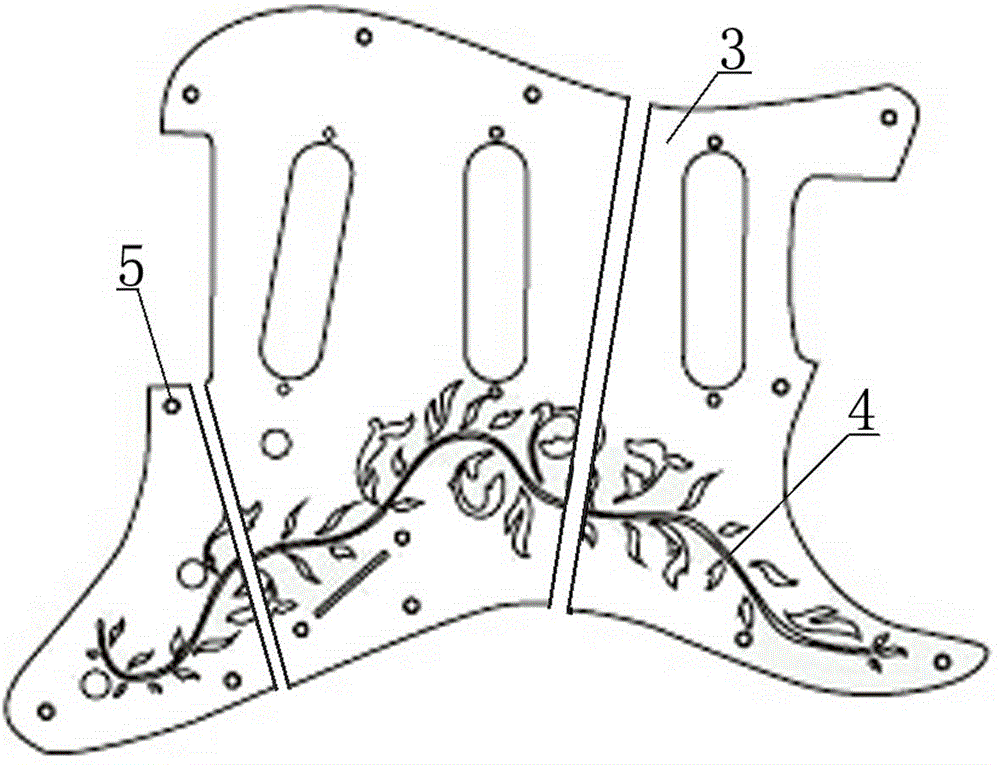 Spliced musical instrument protecting board