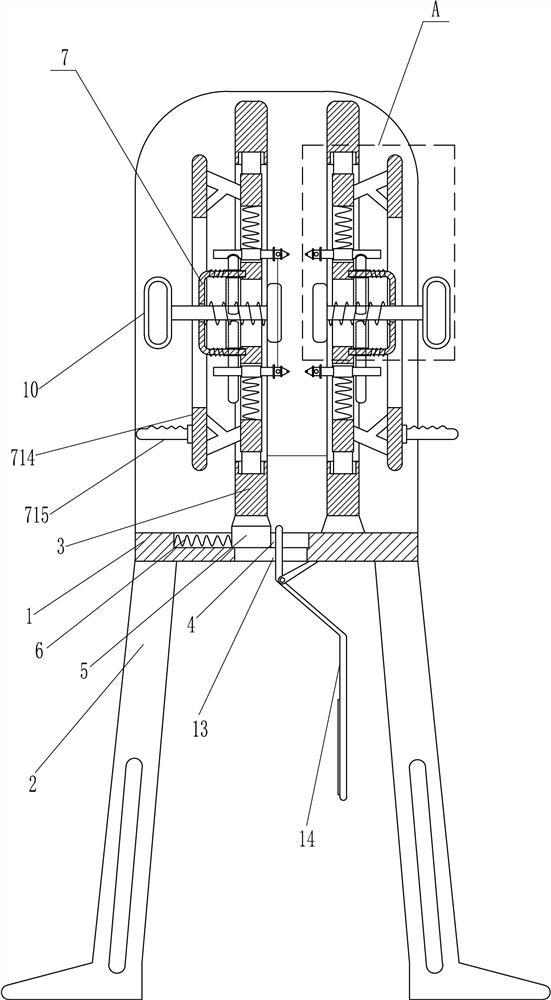 A tile opening device for building construction