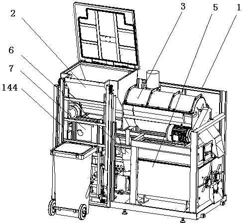 Kitchen waste pretreatment device