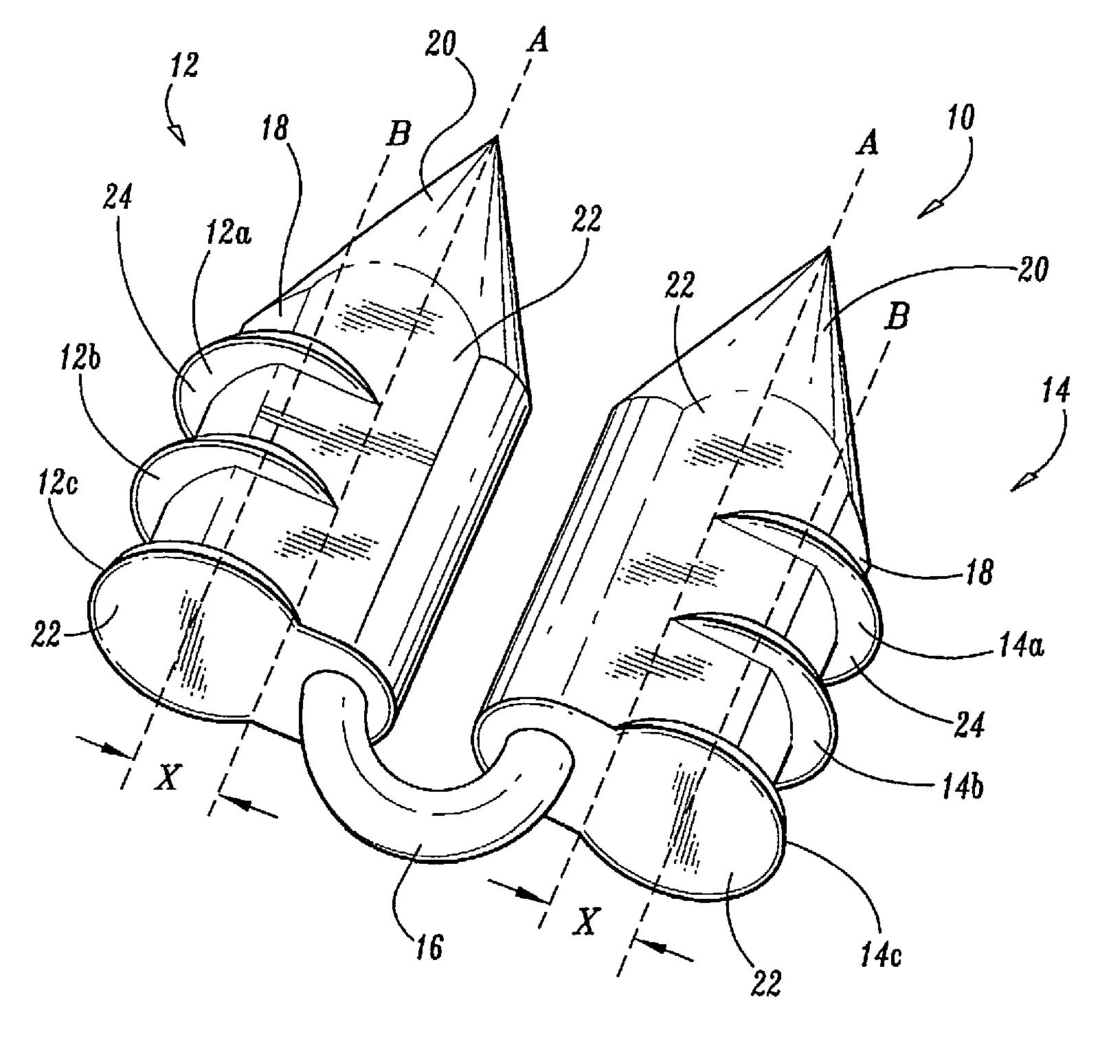 Absorbable fastener and applying apparatus