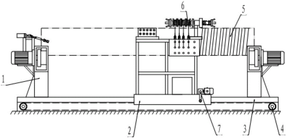 Forming equipment and process for glass steel wire outer protection anticorrosion pipe