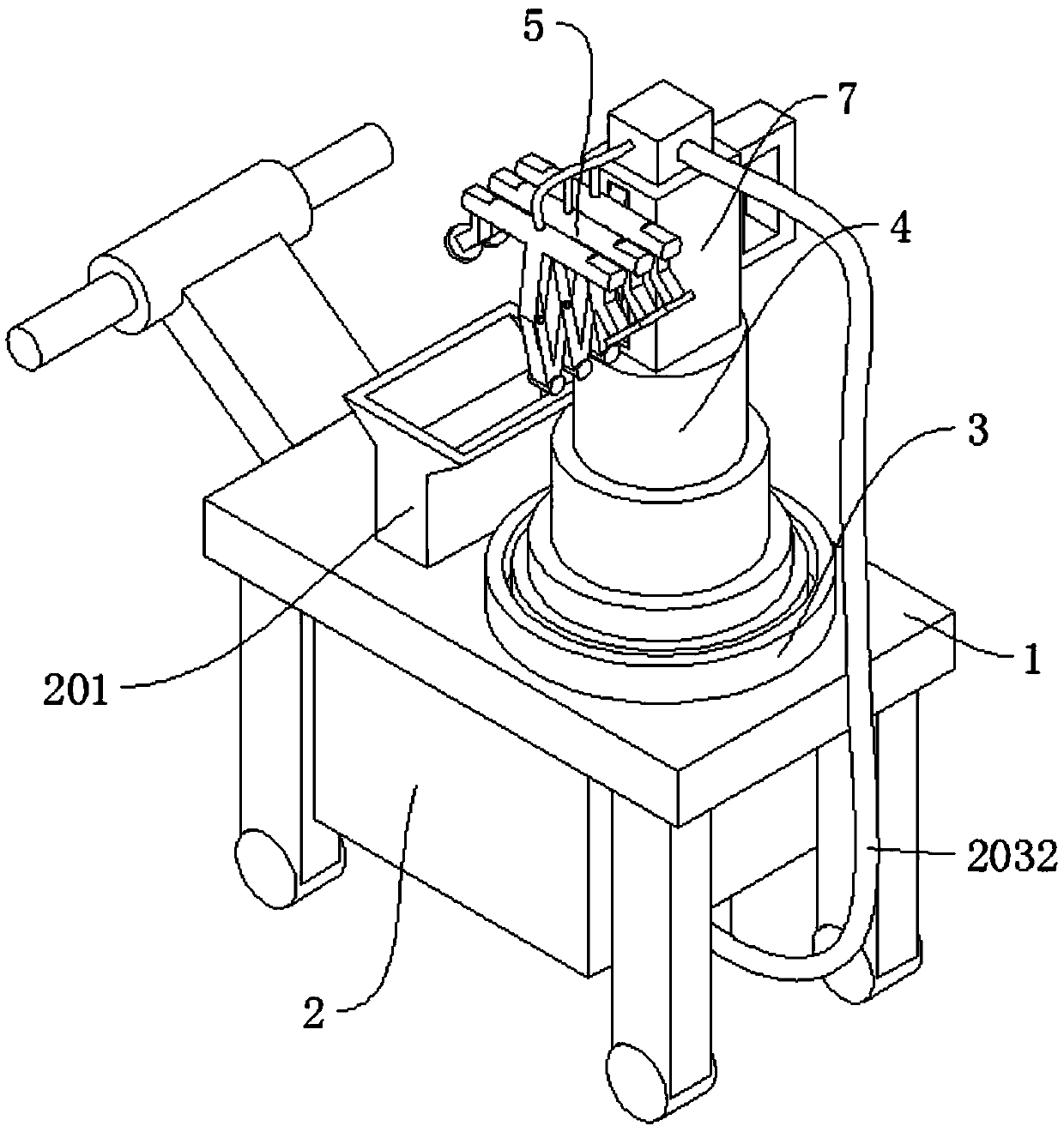 Pesticide mixing and spraying device for lycium barbarum