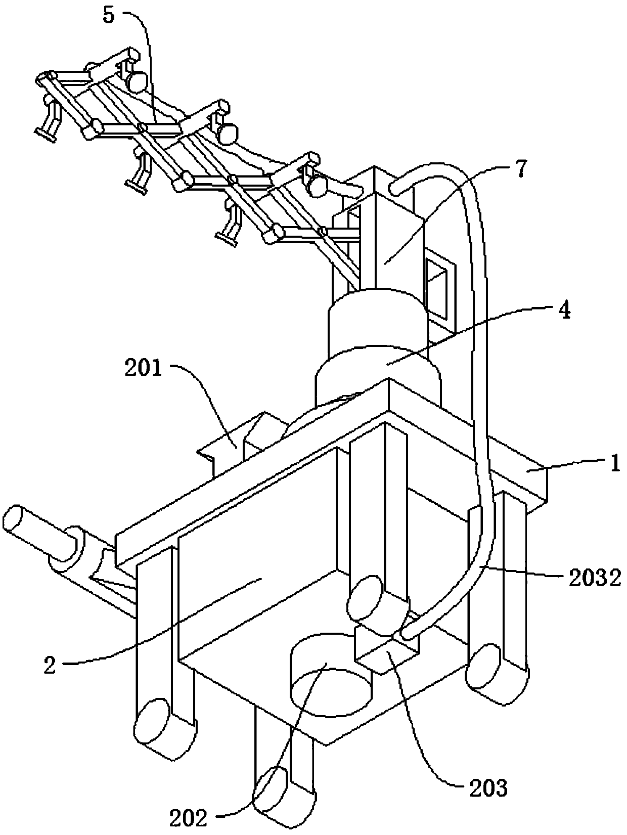 Pesticide mixing and spraying device for lycium barbarum