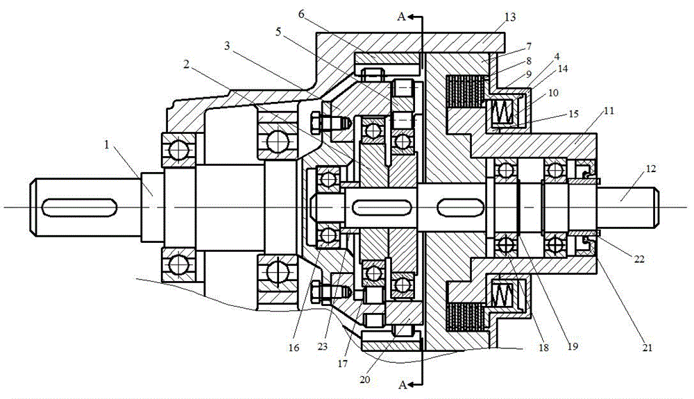 A direct speed-up type continuously variable transmission chain structure of a wind turbine