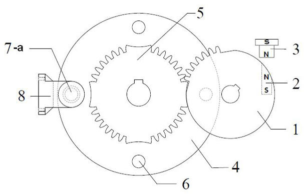 Magnetic vibration damping and positioning incomplete gear