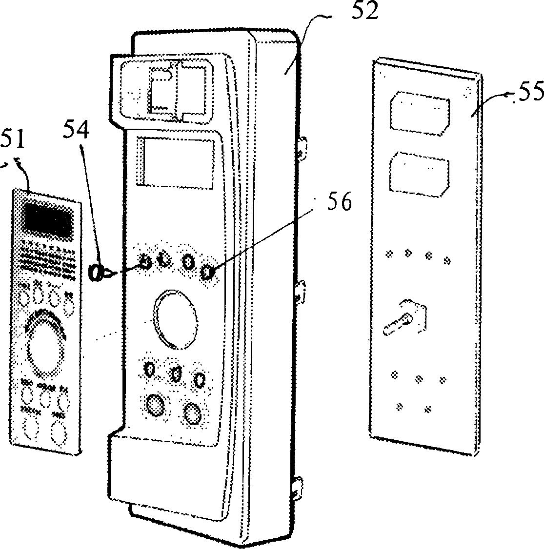 Microwave oven control part mounting structure