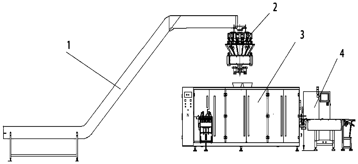 Intelligent combined scale weighing and packaging system for Baili packaging bags