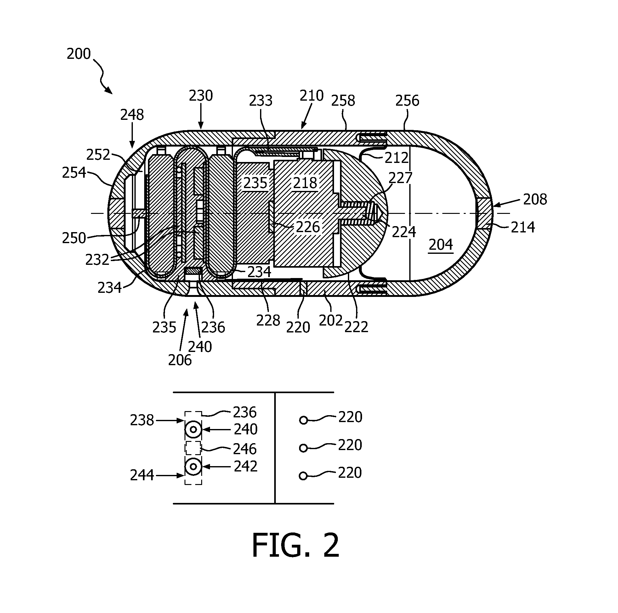 Intrauterine electronic capsule for administering a substance