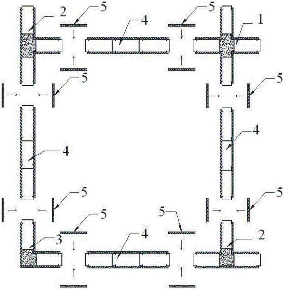 Fully-prefabricated cold-formed steel house modular unit and assembly connection method