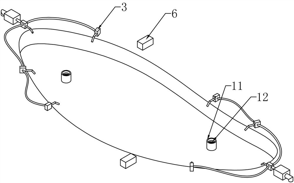 A vortex drainage type large pool floating object cleaning device based on cloud image