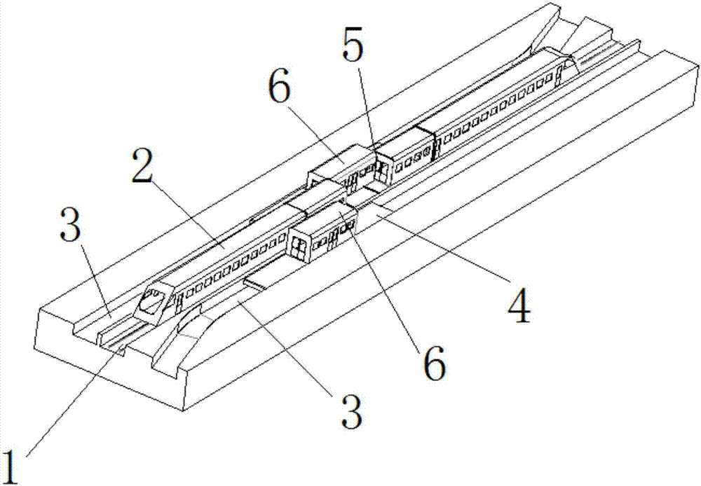 Non-stop boarding and deboarding type passenger train system and train non-stop boarding and deboarding method