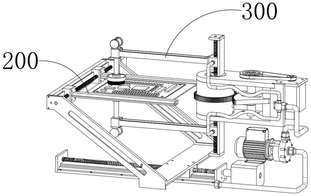 Swing type cleaning component applied to waste pcb circuit boards