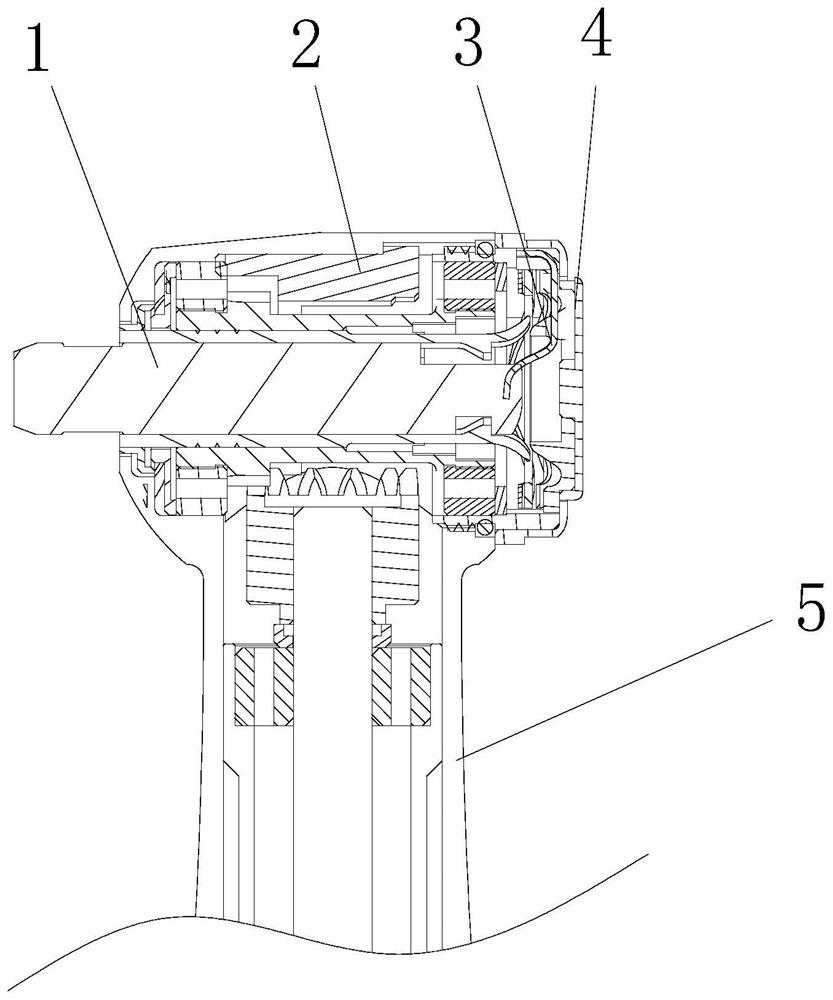 Contra-angle handpiece with conducting strip arranged in rear cover and root canal preparation machine