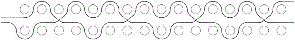 Weft self-binding forming net