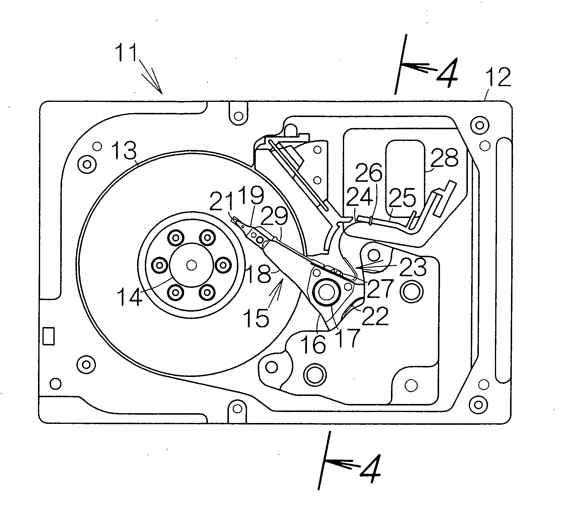 Recording disk drive capable of suppressing vibration of flexible printed circuit board