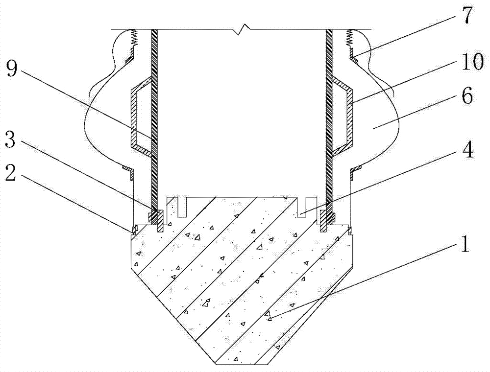 Cloth bag squeezing concrete branch pile and construction method