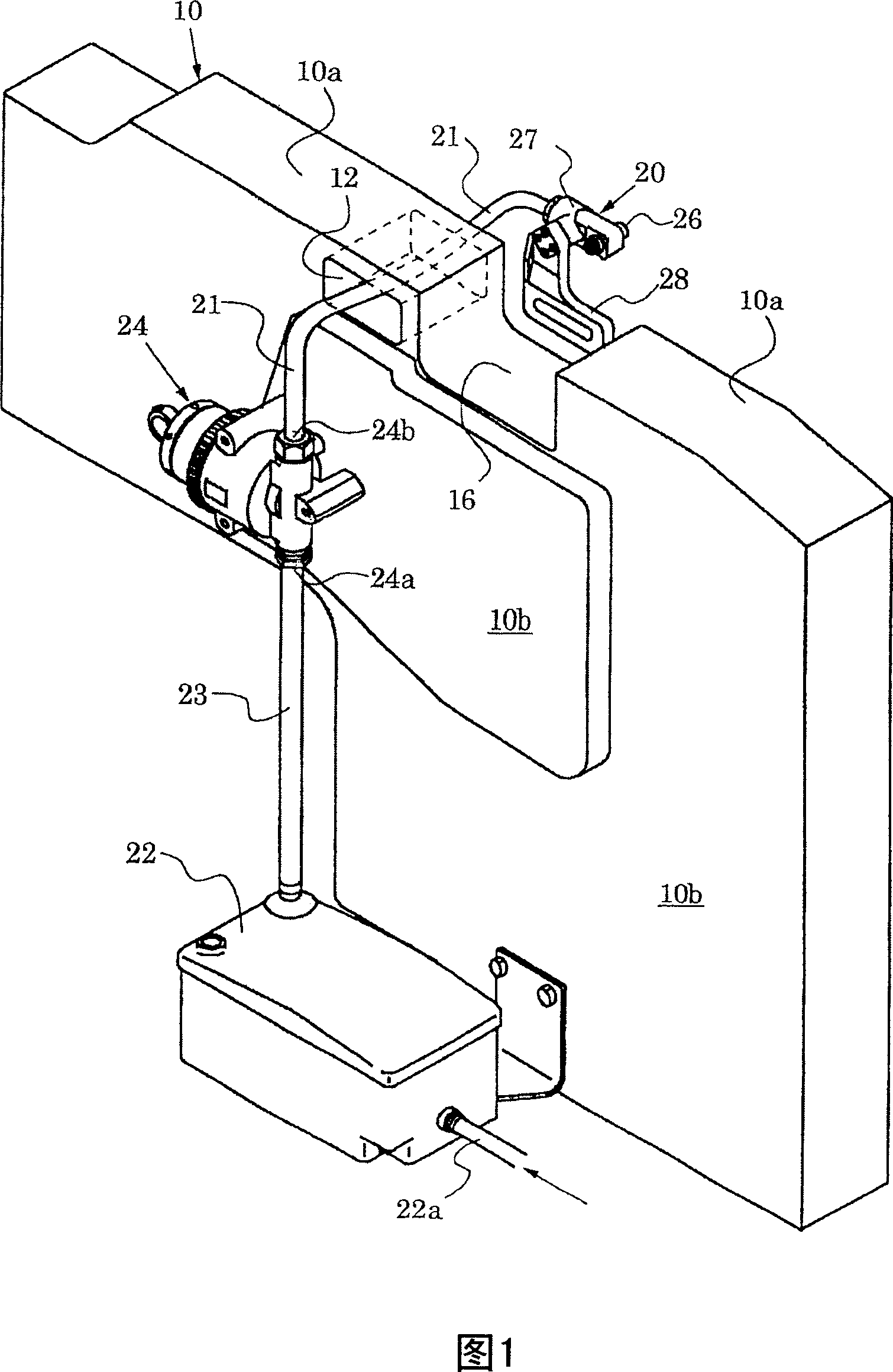 Spraying type weaving machine