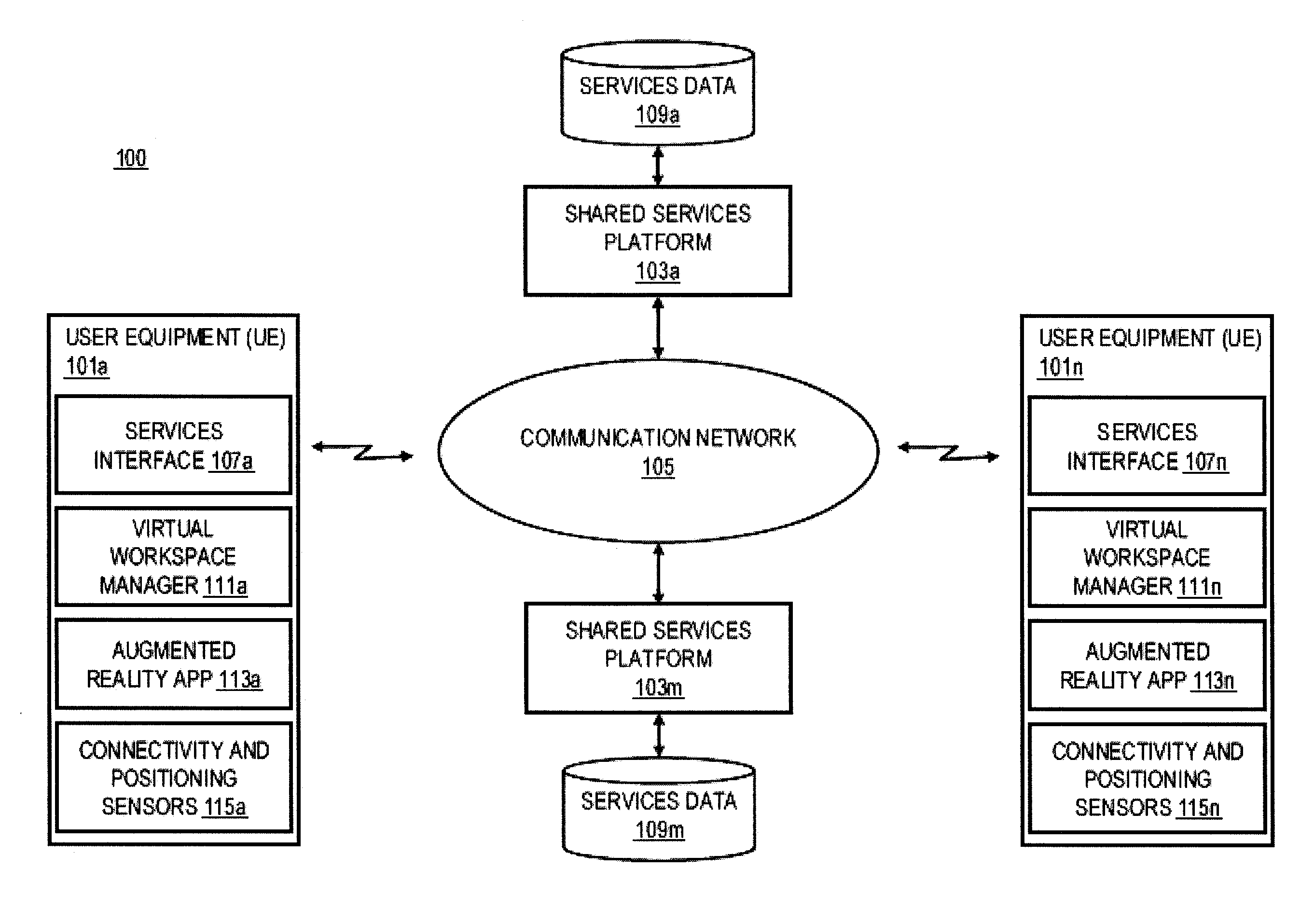 Method and apparatus for generating a virtual interactive workspace with access based on spatial relationships