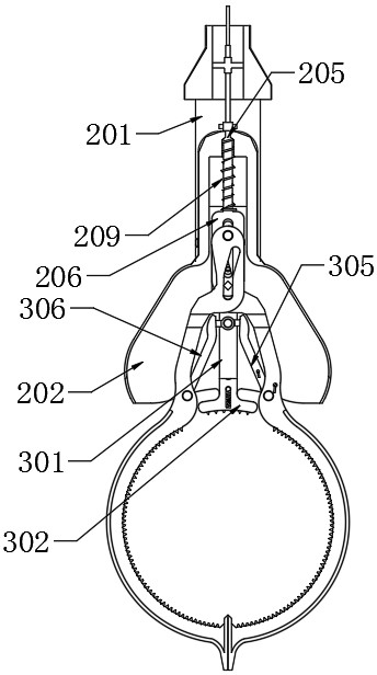 Instantaneous firing self-locking type anti-riot fork