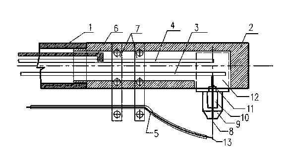 Welding gun head for inner hole of sharp quenching heat exchanger