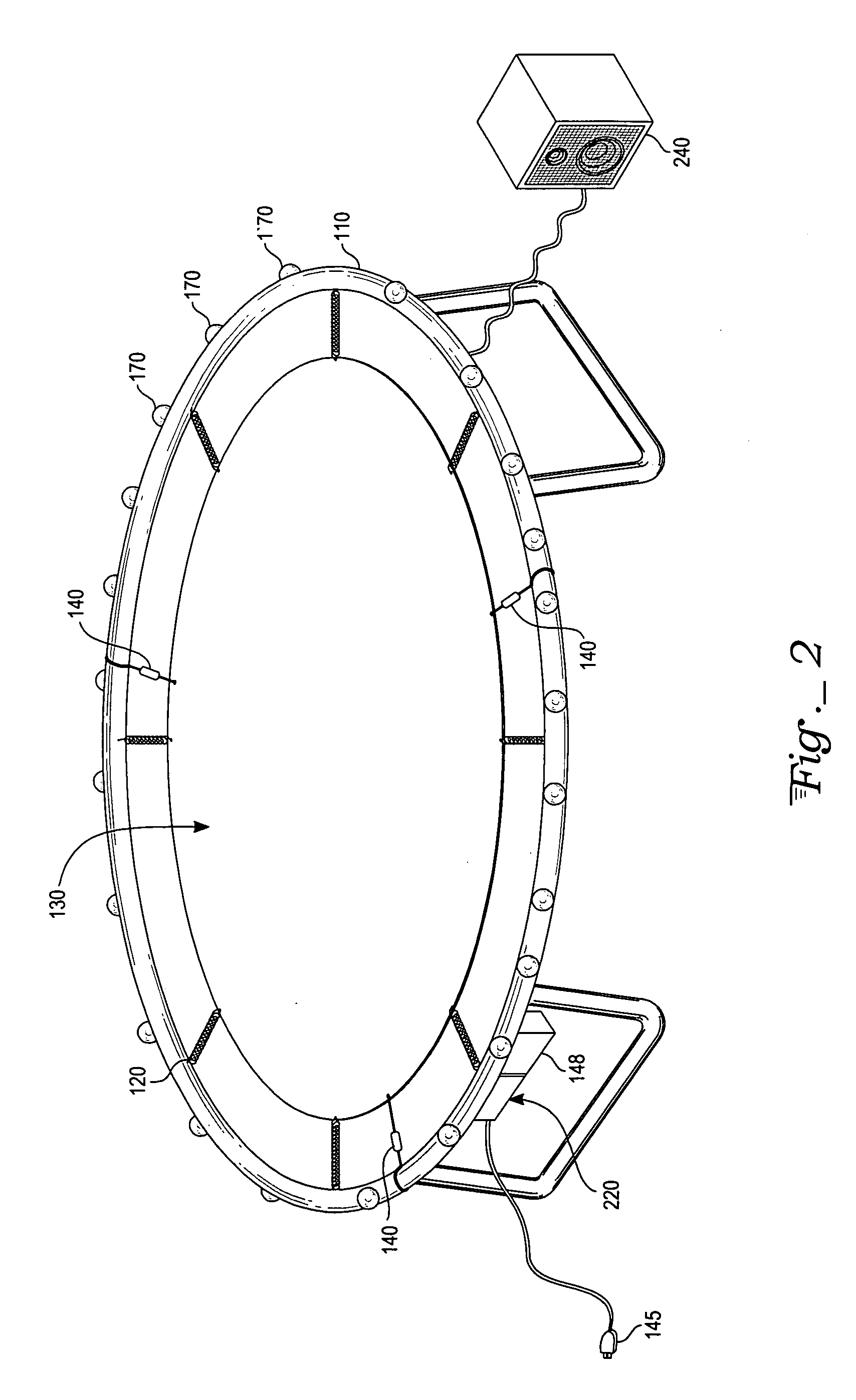 Lighted trampoline