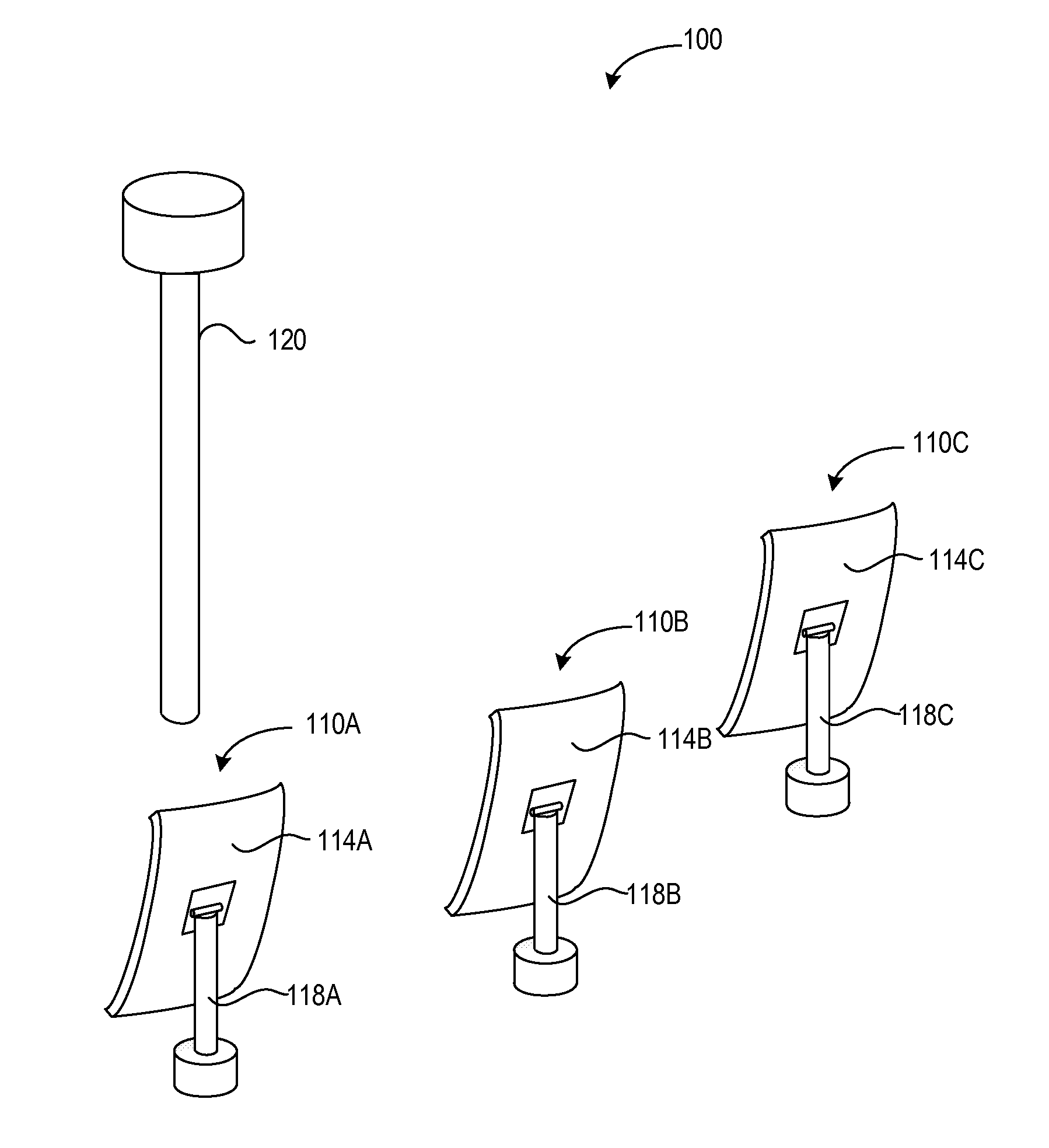 Heliostat mirror with supporting rib structure