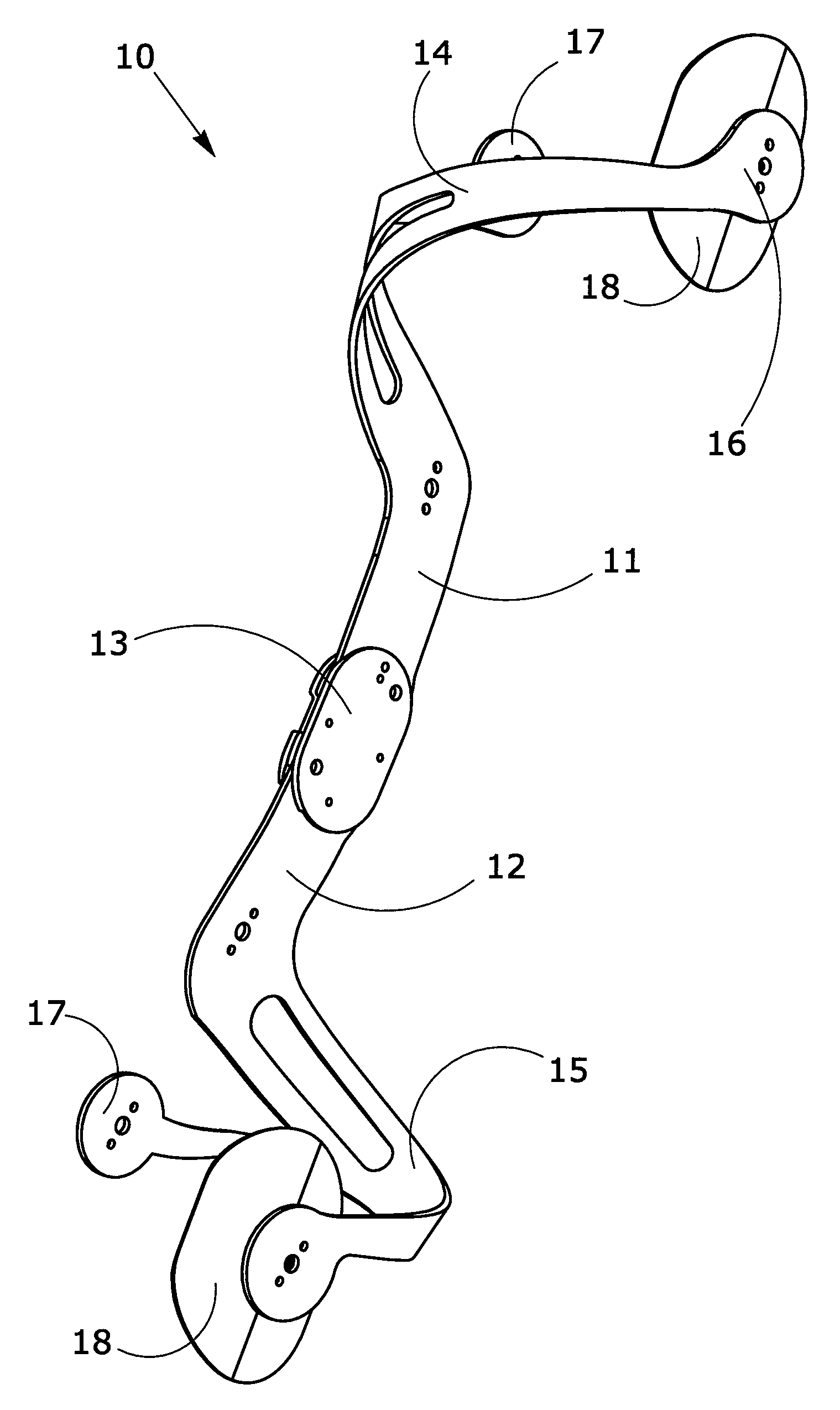 Knee brace with lightweight structure