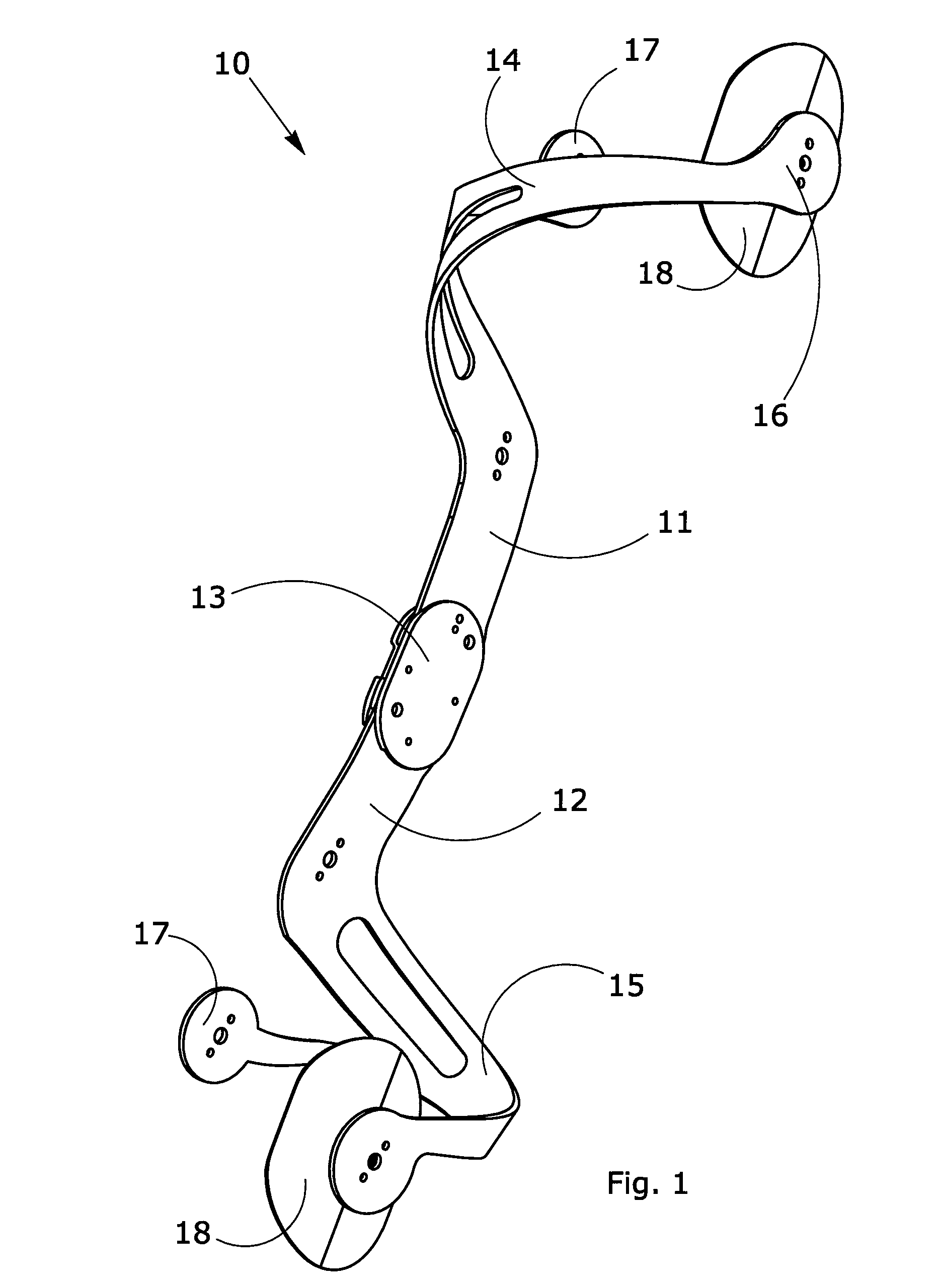 Knee brace with lightweight structure