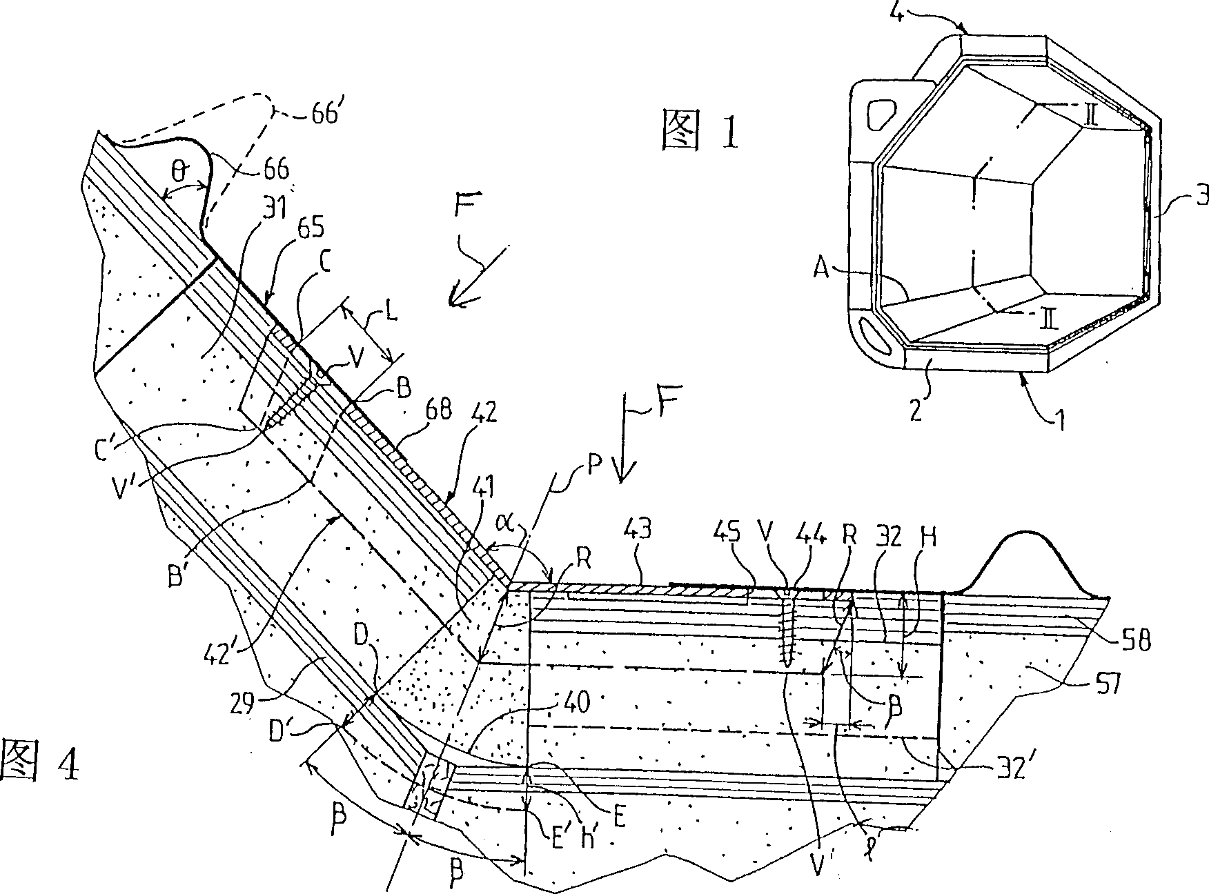 Watertight heat insualtion container with improved longitudinal stereo cross angle