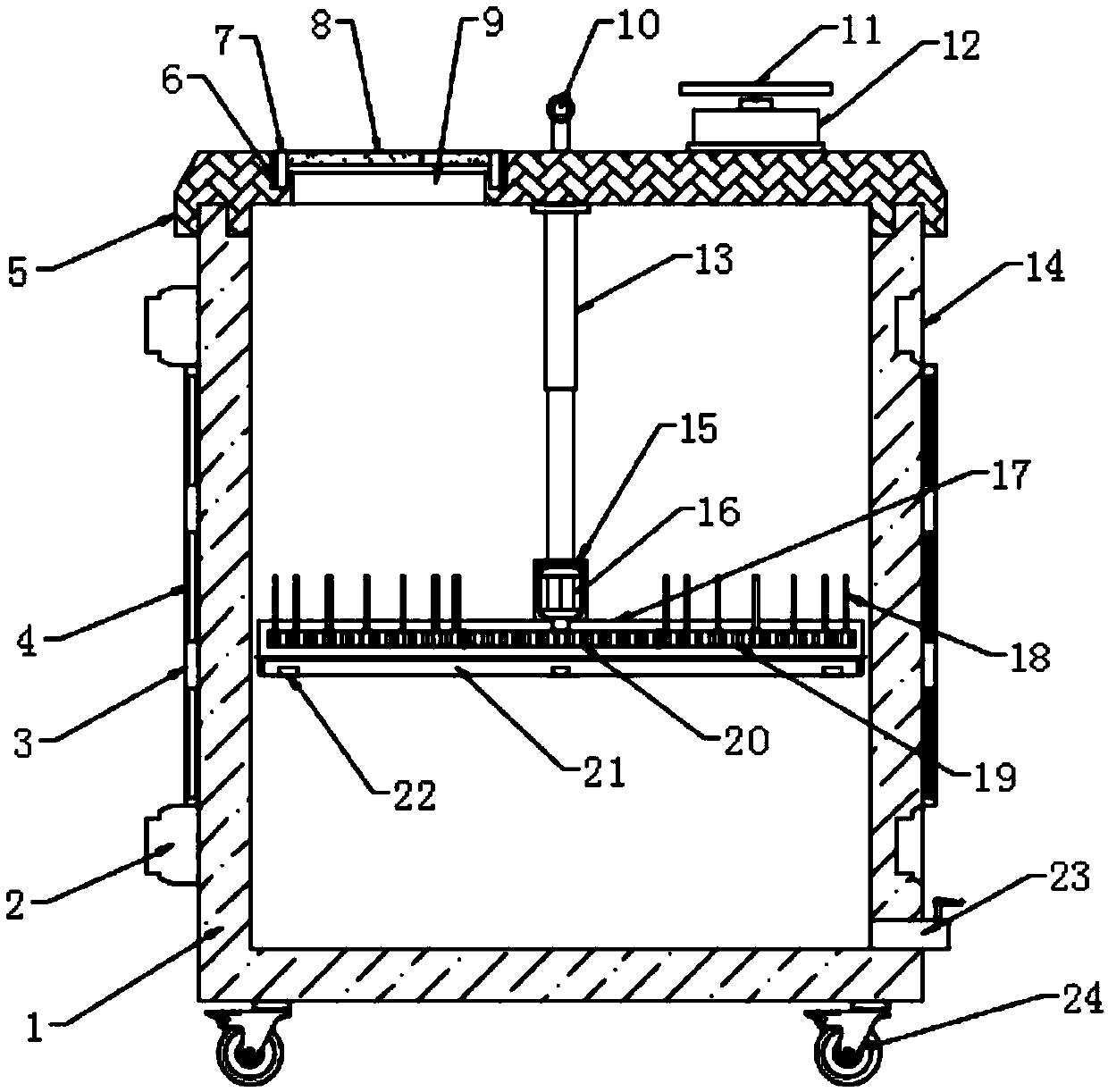 Energy-saving environment-friendly feeding device for ink production