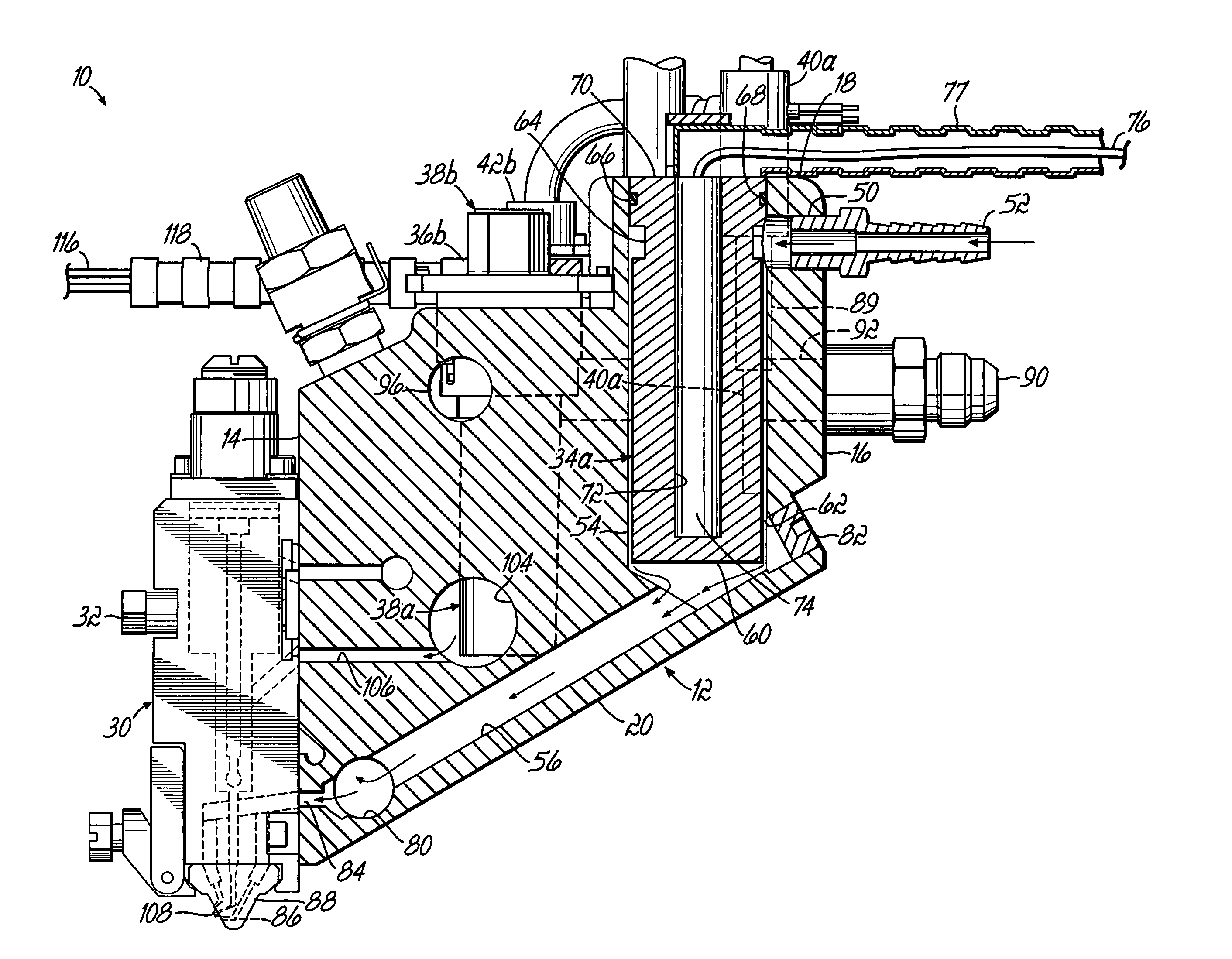 Integral manifold for liquid material dispensing systems