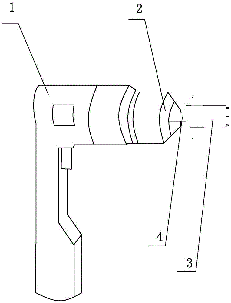 Hand drill type donkey skin sample sampling device