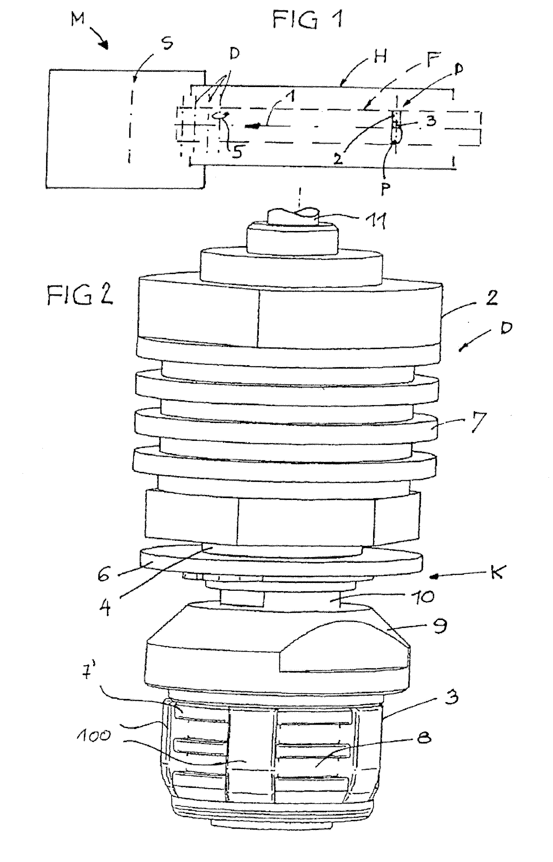 Blow molding machine for containers and mandrel holder