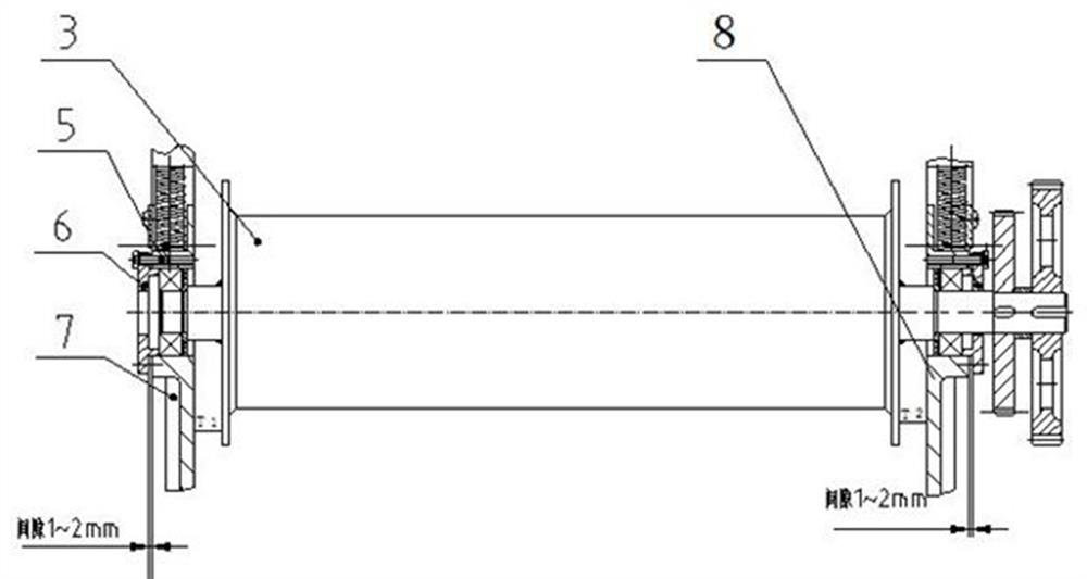 Axial clearance adjusting mechanism of automatic noodle press